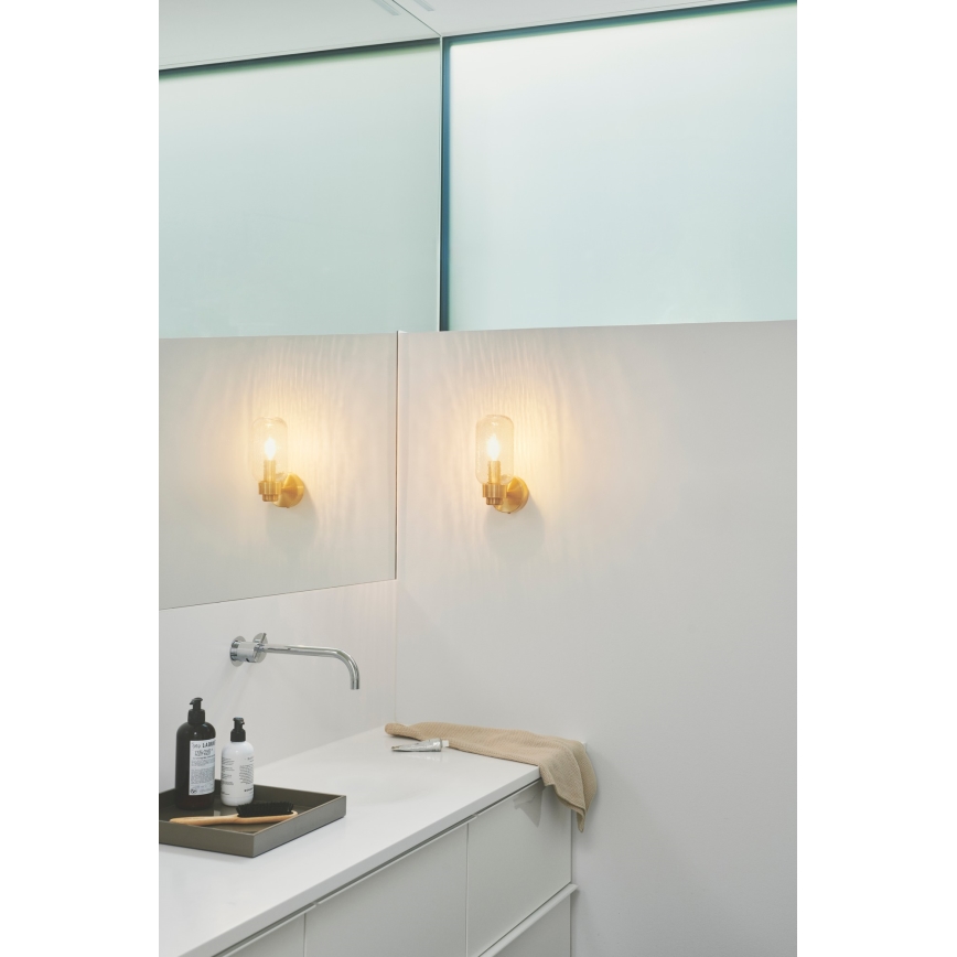 Nordlux - Væglampe til badeværelse TUTAN 1xE14/25W/230V IP44 messing