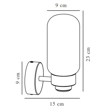 Nordlux - Væglampe til badeværelse TUTAN 1xE14/25W/230V IP44 messing