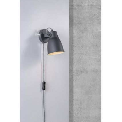 Nordlux - Vægspot ADRIAN 1xE27/25W/230V antracit
