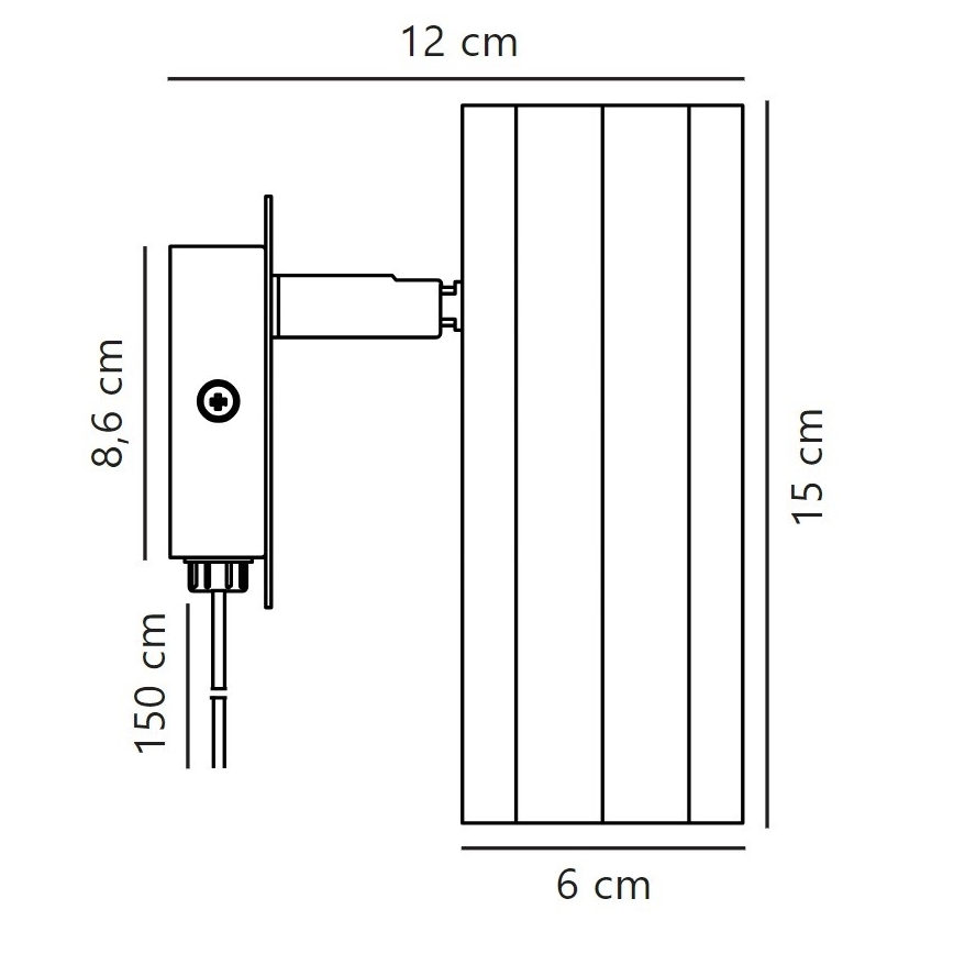 Nordlux - Vægspot ALANIS 1xGU10/15W/230V guldfarvet