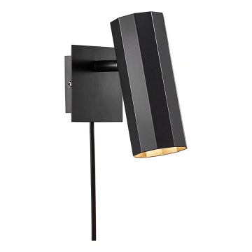 Nordlux - Vægspot ALANIS 1xGU10/15W/230V sort