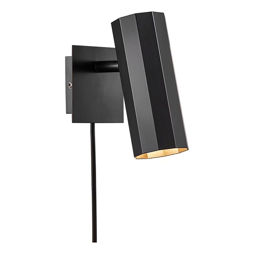 Nordlux - Vægspot ALANIS 1xGU10/15W/230V sort
