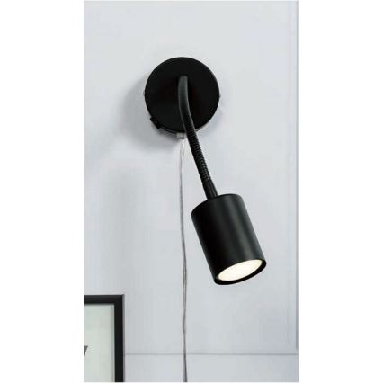 Nordlux - Væg flexible spotlampe EXPLORE 1xGU10/7W/230V sort