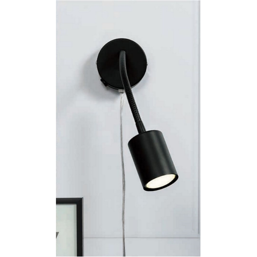 Nordlux - Væg flexible spotlampe EXPLORE 1xGU10/7W/230V sort