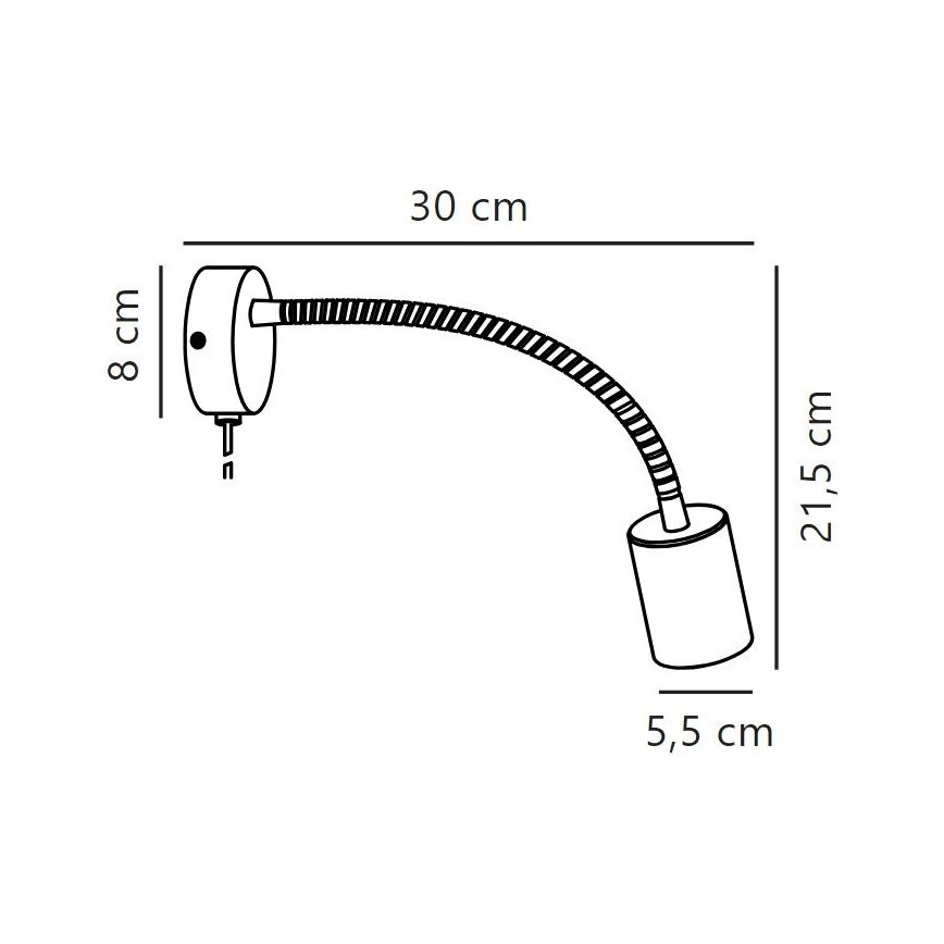 Nordlux - Væg flexible spotlampe EXPLORE 1xGU10/7W/230V sort