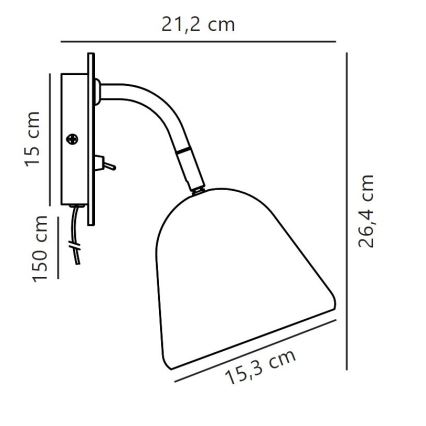 Nordlux - Vægspot FLEUR 1xE14/15W/230V