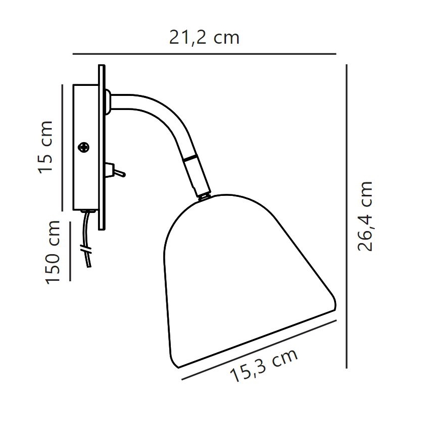 Nordlux - Vægspot FLEUR 1xE14/15W/230V