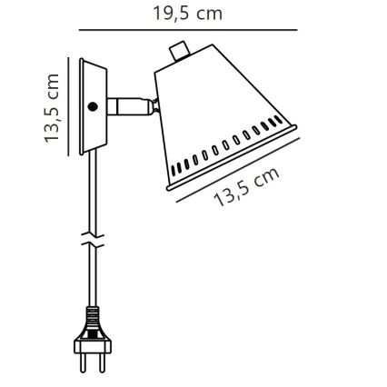 Nordlux - Vægspot PINE 1xGU10/15W/230V