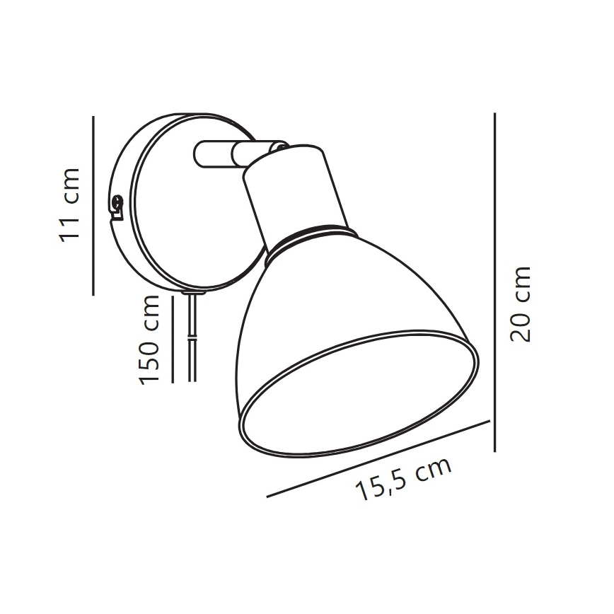 Nordlux - Vægspot POP 1xE27/18W/230V beige