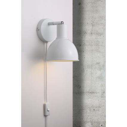 Nordlux - Vægspot POP 1xE27/18W/230V hvid
