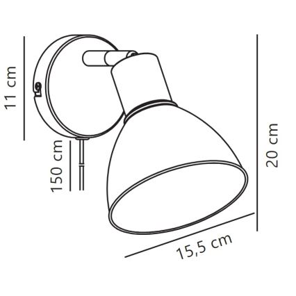 Nordlux - Vægspot POP 1xE27/18W/230V mintgrøn
