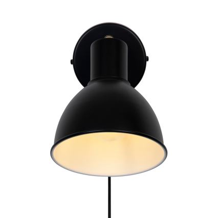 Nordlux - Vægspot POP 1xE27/18W/230V sort/guldfarvet