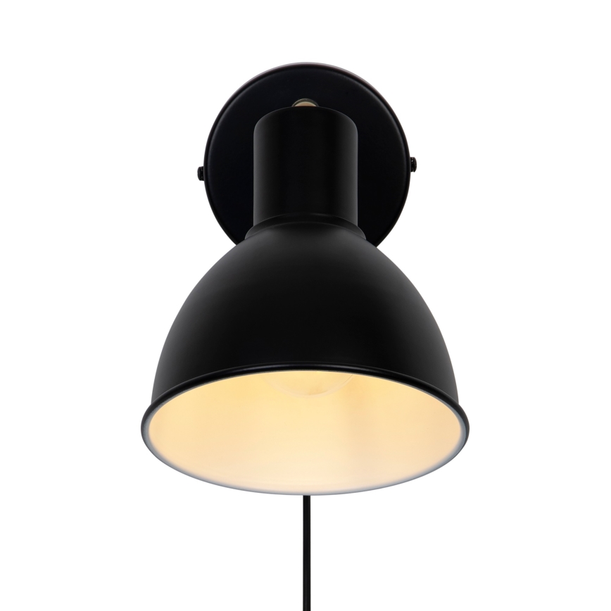 Nordlux - Vægspot POP 1xE27/18W/230V sort/guldfarvet
