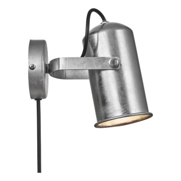 Nordlux - Vægspot PORTER 1xE27/60W/230V mat krom