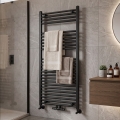 Novaservis - Badeværelses-håndklædetørrer 644W/230V 120x60 cm sort lige