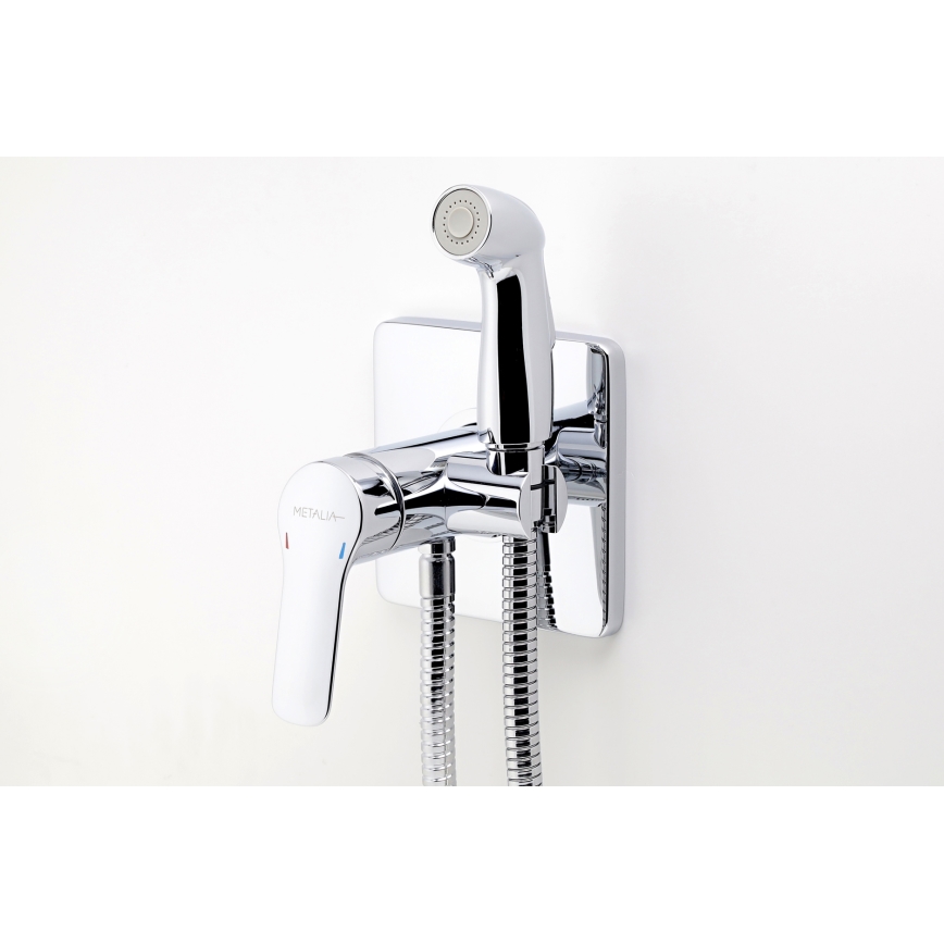 Novaservis - Bidethane m. sprayer for skjult installation METALIA skinnende krom