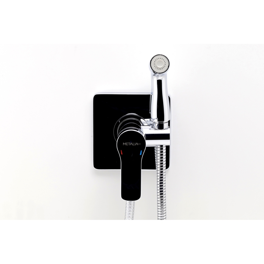 Novaservis - Bidethane m. sprayer for skjult installation METALIA skinnende krom