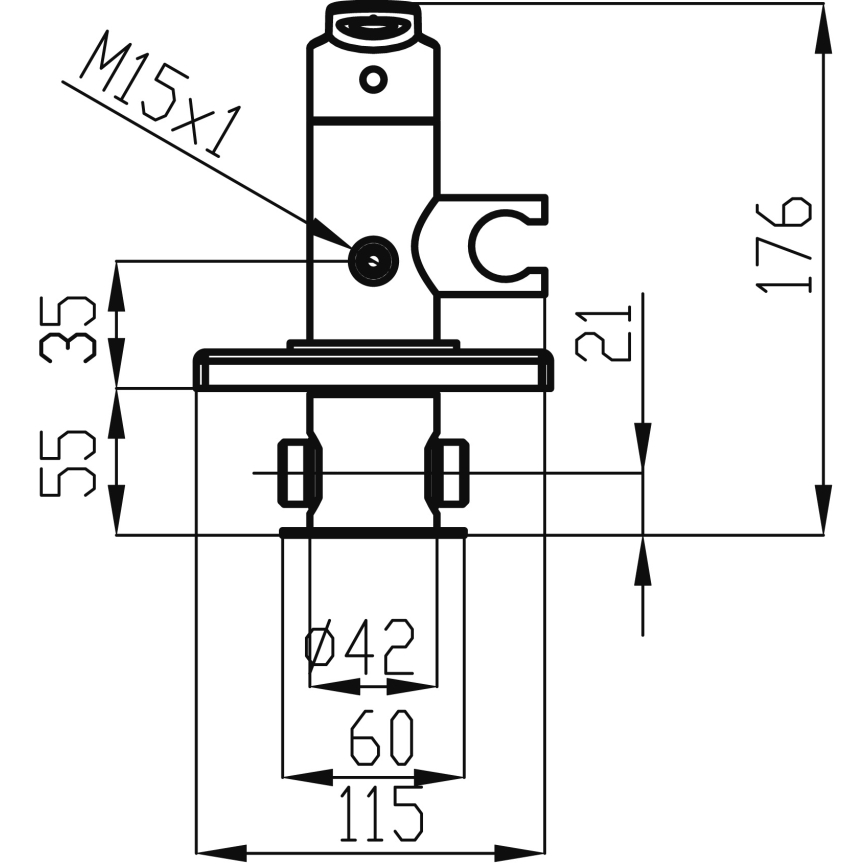 Novaservis - Bidethane m. sprayer for skjult installation METALIA skinnende krom