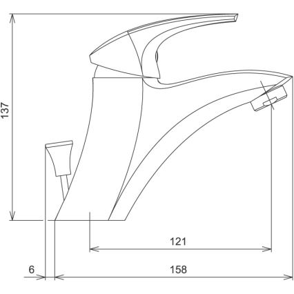 Novaservis - Håndvaskarmatur METALIA hvid
