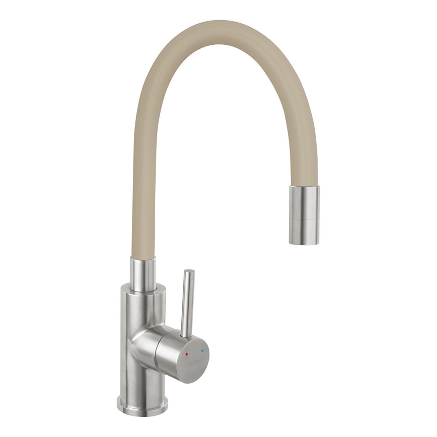 Novaservis - Hane m. fleksibel arm rustfri/beige