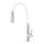 Novaservis - Hane m. fleksibel arm skinnende krom/hvid