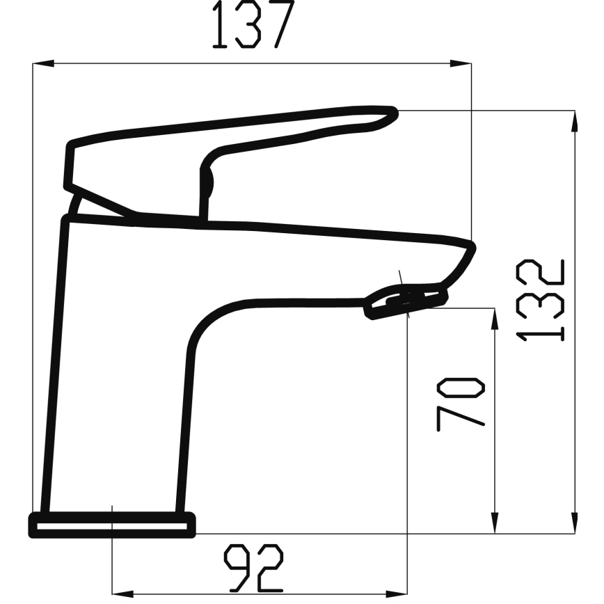 Novaservis - Hane METALIA 13,2 cm skinnende krom