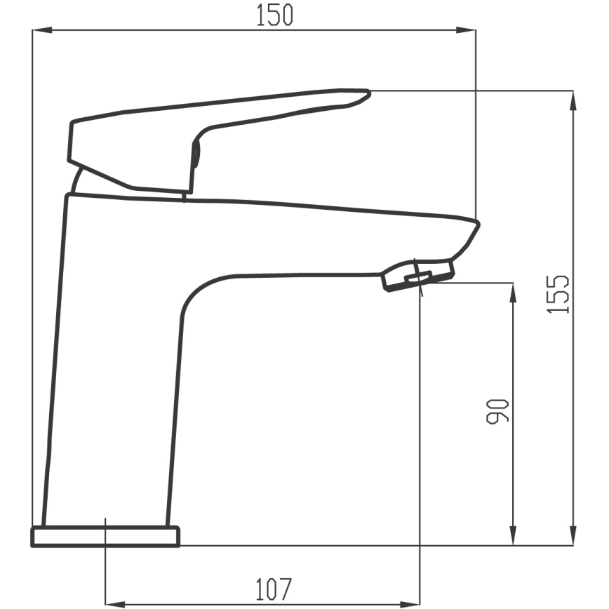 Novaservis - Hane METALIA 15,5 cm skinnende krom
