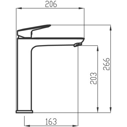 Novaservis - Hane METALIA 26,6 cm skinnende krom