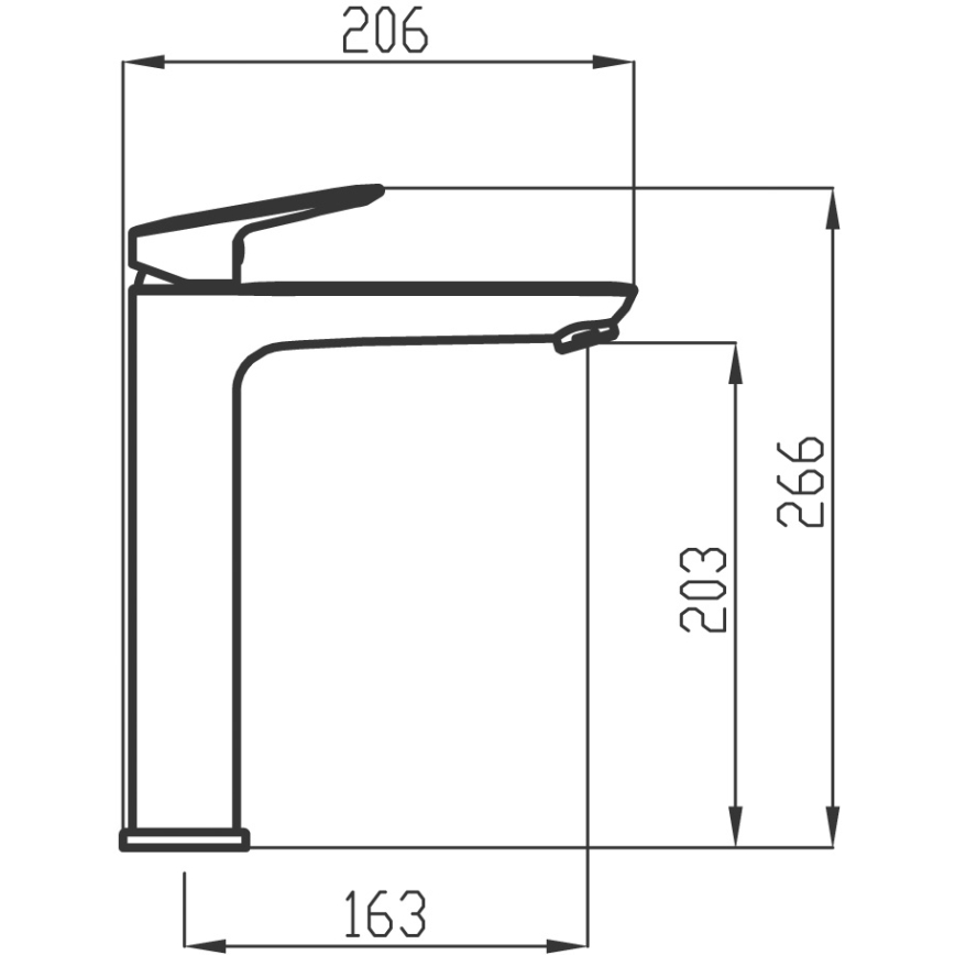 Novaservis - Hane METALIA 26,6 cm skinnende krom