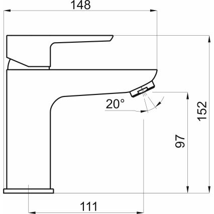 Novaservis - Hane METALIA ECO 15,2 cm mat sort