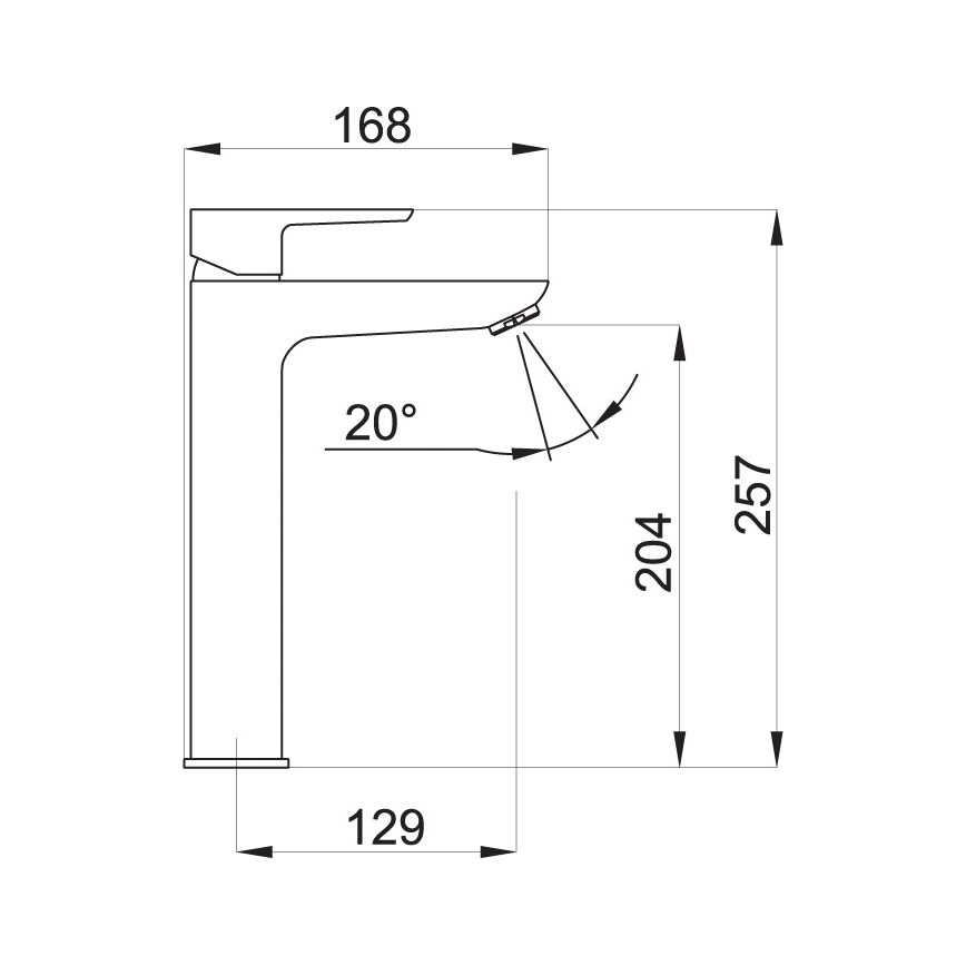 Novaservis - Hane METALIA ECO 25,7 cm mat sort