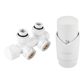 Novaservis - Hjørnesæt til radiatorer med midtertilslutning, hvid