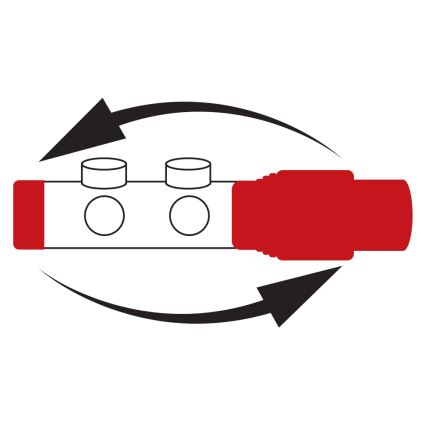 Novaservis - Hjørnesæt til radiatorer med midtertilslutning, hvid
