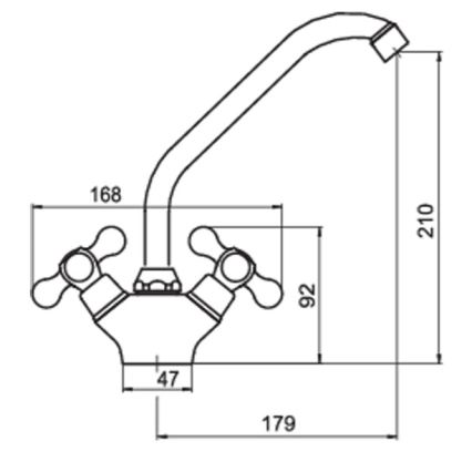 Novaservis - Køkkenarmatur FERRO ANTICA i bronze