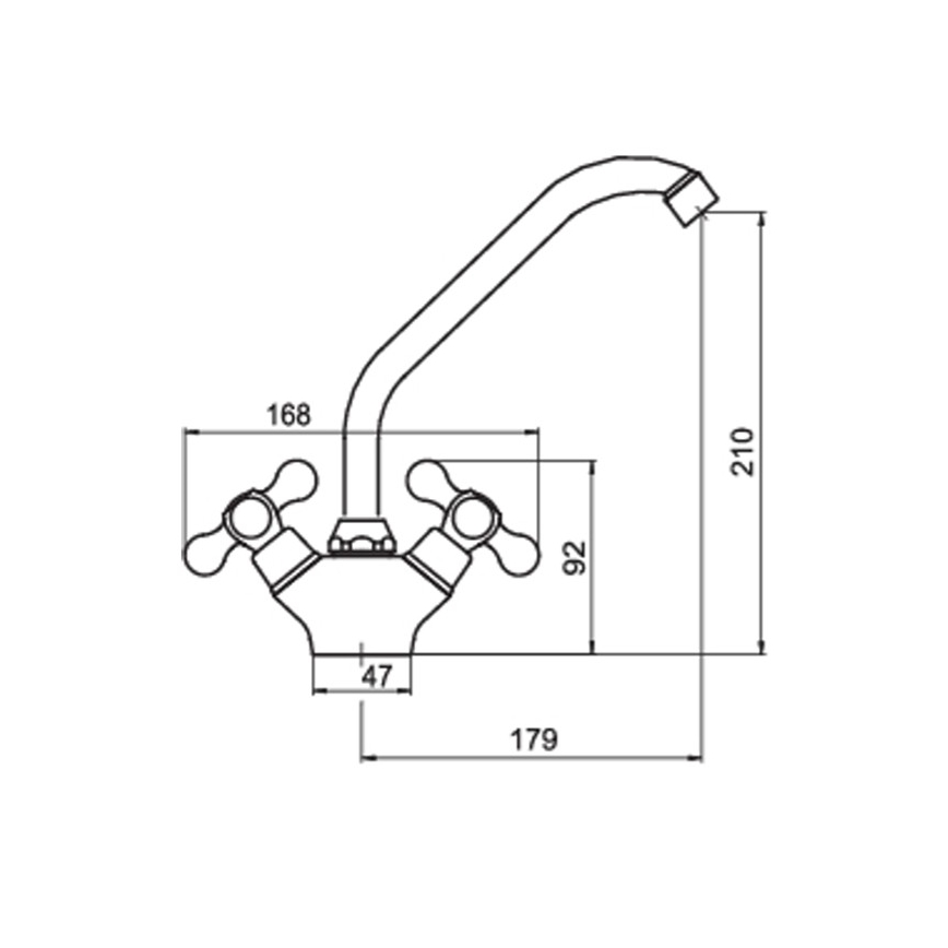 Novaservis - Køkkenarmatur FERRO ANTICA i bronze