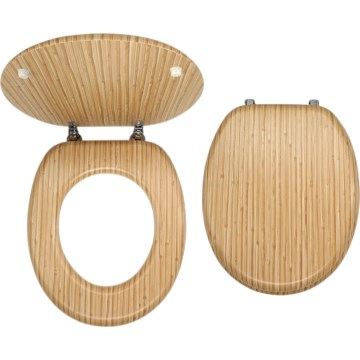 Novaservis - Toiletsæde i MDF med bambusdekoration