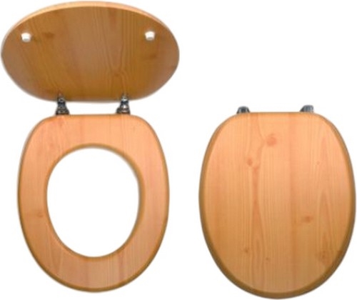 Novaservis - Toiletsæde i MDF med fyrretræsdekoration