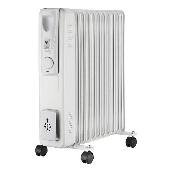 Olieradiator med 11 ribber 1000/1500/2500W/230V