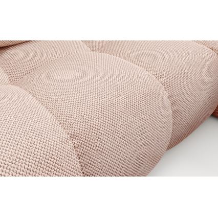 Polstret L-formet sovesofa med opbevaringsrum ALMADA, højrevendt, rosa