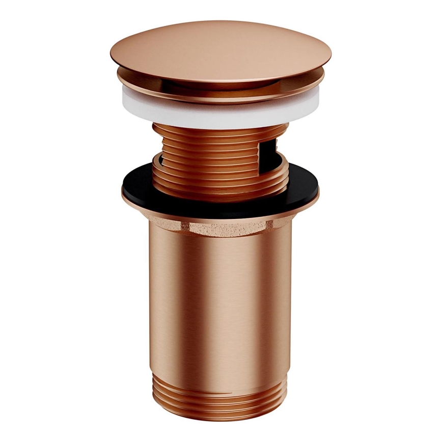 OMNIRES A706CPB - Afløb til håndvask CLICK-CLACK diameter 6,6 cm børstet kobber