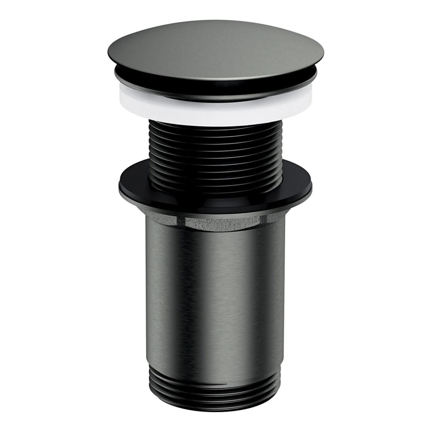 OMNIRES A716GR - Afløb til håndvask CLICK-CLACK diameter 6,6 cm børstet grafit
