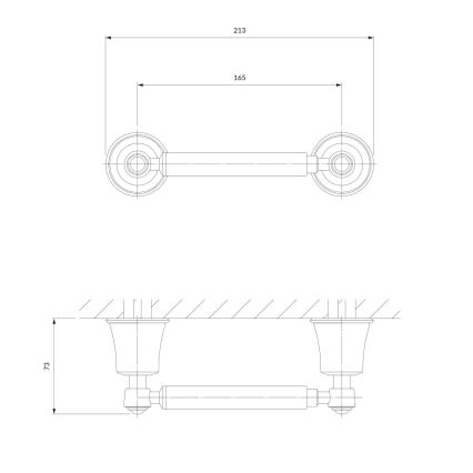 OMNIRES AL53510CR - Toiletrulleholder ART LINE skinnende krom