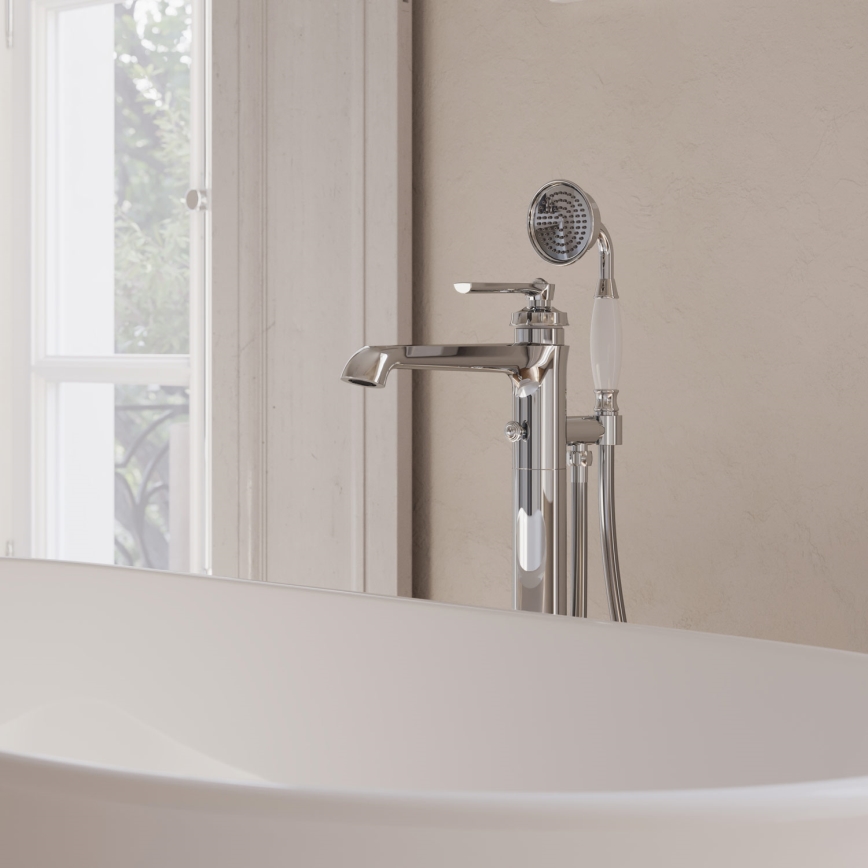 OMNIRES AM5233CR - Fritstående badekarssæt med ARMANCE armatur i blank krom
