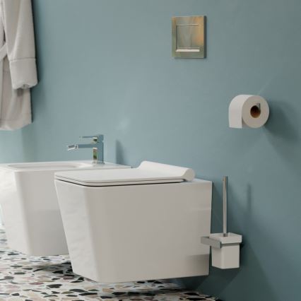 OMNIRES BOSTONDEBP - Toiletsæde SoftClose BOSTON duroplast/skinnende hvid