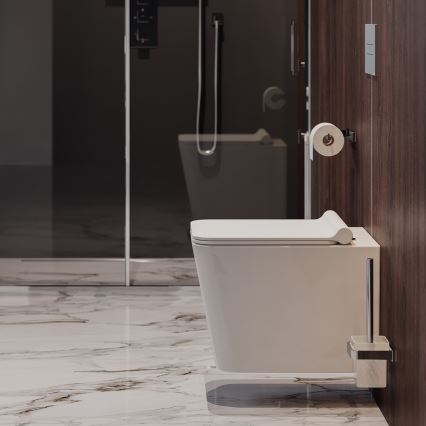 OMNIRES BOSTONMWBP - Væghængt toilet med toiletsæde SoftClose BOSTON keramik/skinnende hvid