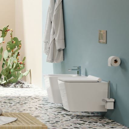 OMNIRES BOSTONMWBP - Væghængt toilet med toiletsæde SoftClose BOSTON keramik/skinnende hvid