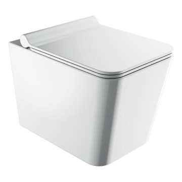 OMNIRES BOSTONMWBP - Vægmonteret toilet med SoftClose-sæde BOSTON keramik/blank hvid