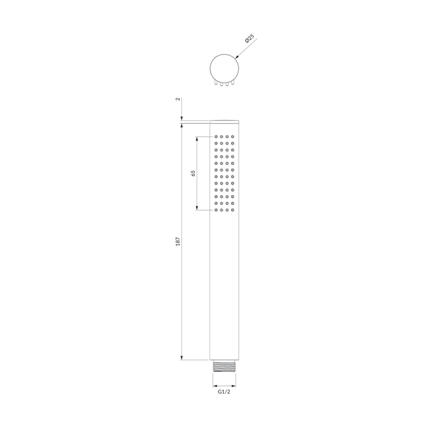 OMNIRES CONTOUR-RCR - Håndholdt bruser CONTOUR skinnende krom