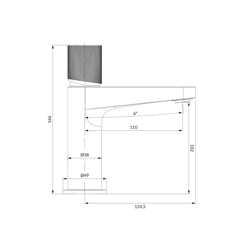 OMNIRES CT8010CR - Hane CONTOUR 16,6 cm skinnende krom