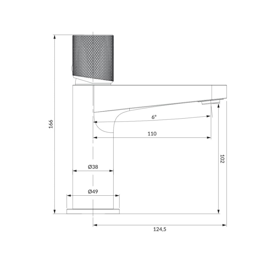OMNIRES CT8010GLB - Hane CONTOUR 16,6 cm jord guldfarvet